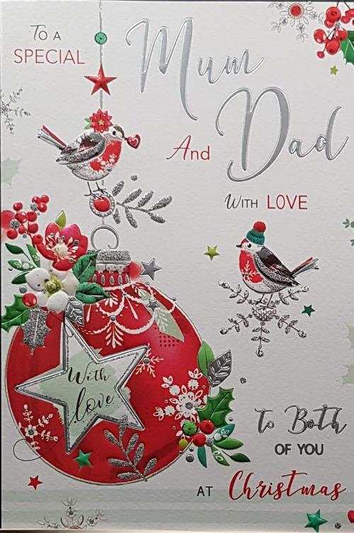Mum And Dad Christmas Card