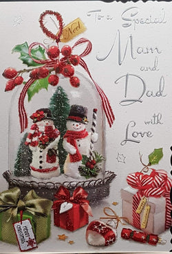Mam And Dad Christmas Card