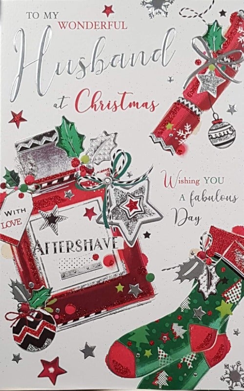Husband Christmas Card - Wishing You A Fabulous Day & Aftershave