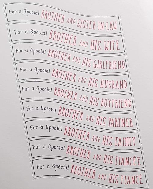 Brother Personalised Christmas Card