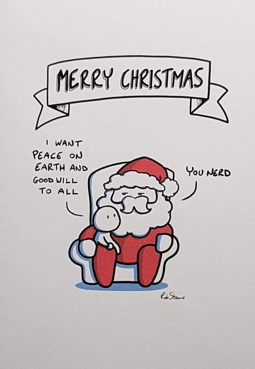 Humour Christmas Card - Peace On Earth