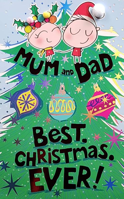 Mum And Dad Christmas Card
