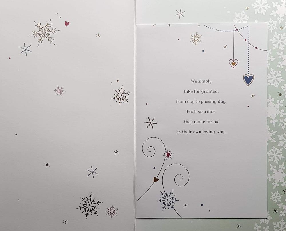 Mum And Dad Christmas Card - Children Do Not Realise