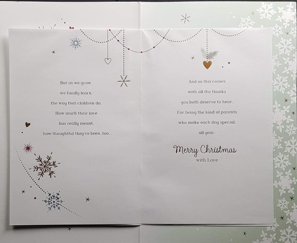 Mum And Dad Christmas Card - Children Do Not Realise