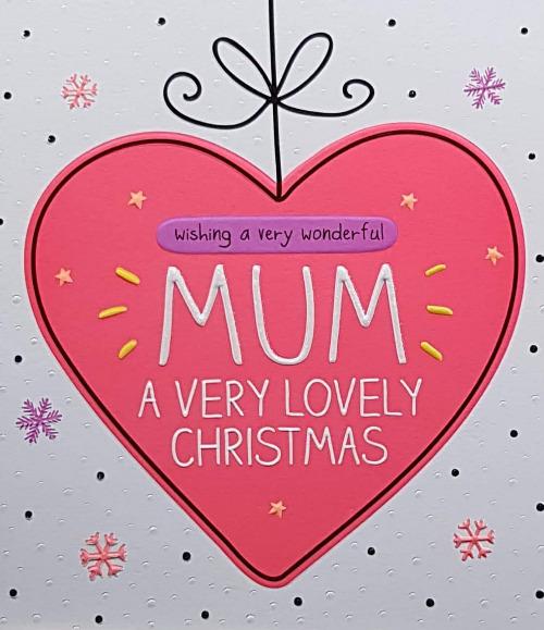Mum Christmas Card - Wishing A Very Wonderful Mum