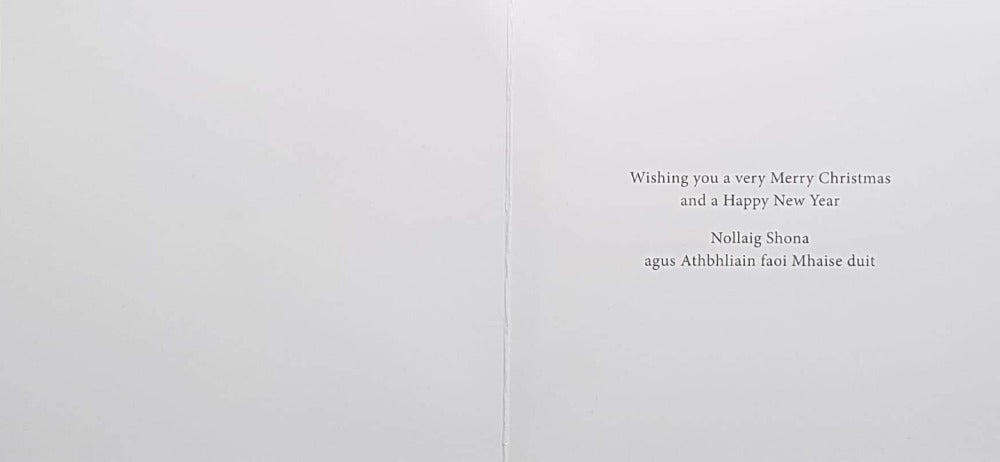 Charity Christmas Card (In Irish & English) - Small Cello / The Irish Hospice Foundation & Seven Christmas Trees