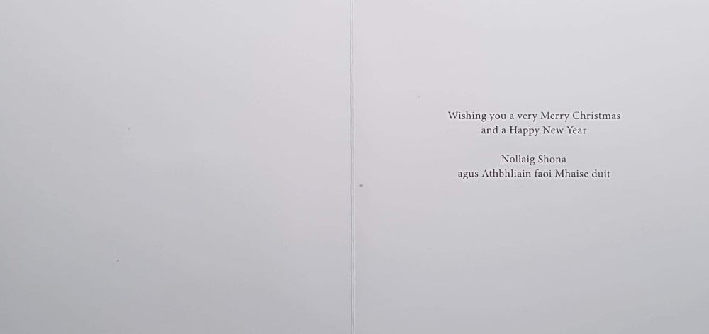 Charity Christmas Card (In Irish & English) - Cello / The Irish Hospice Foundation & Dove Above Baby Jesus