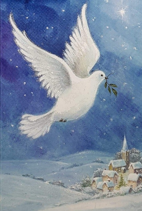 Charity Christmas Card (In Irish & English) - Cello / Children's Health Foundation & Dove Of Peace