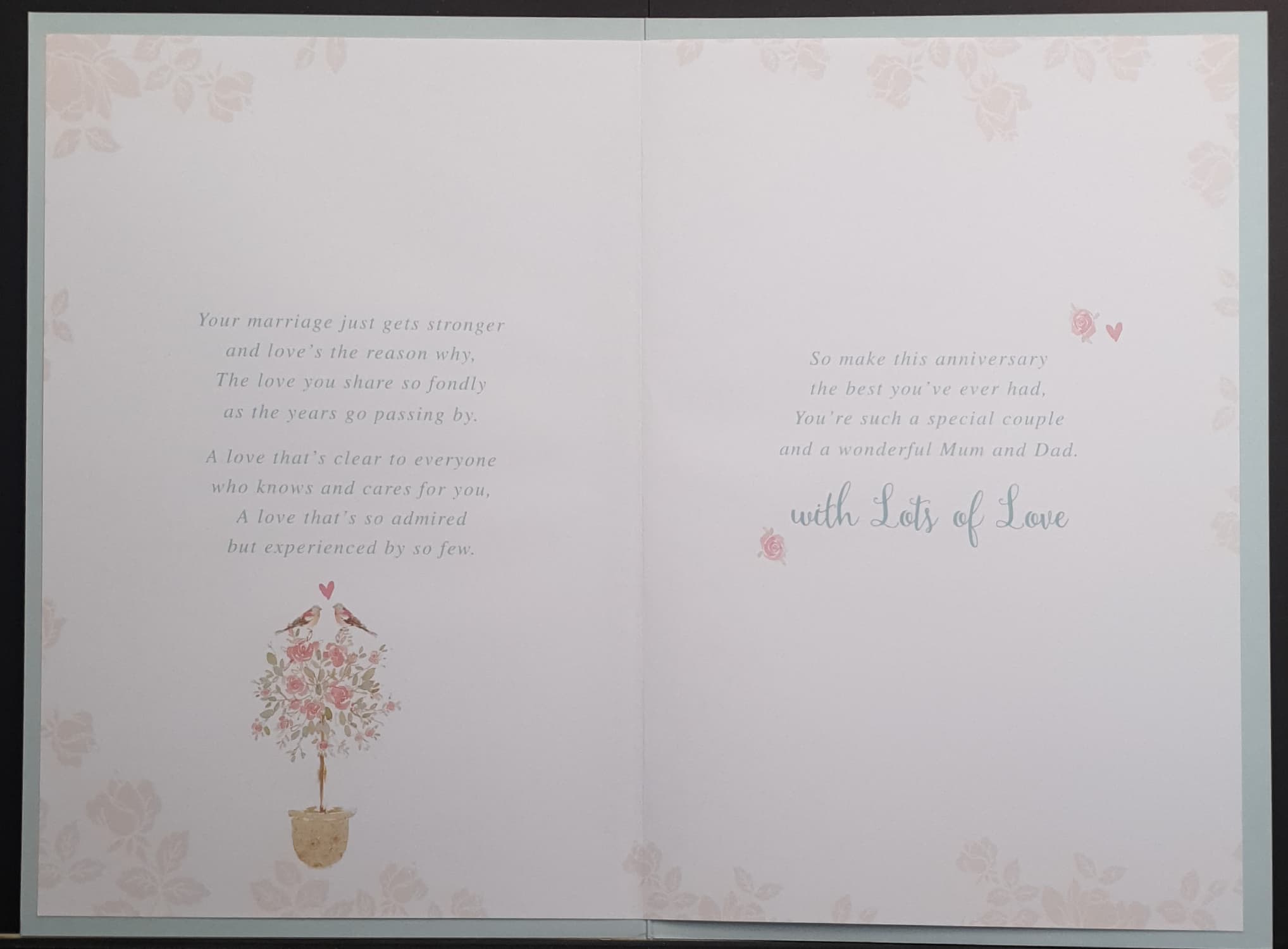 Birthday Card - General / Pink Butterfly With Silver Details