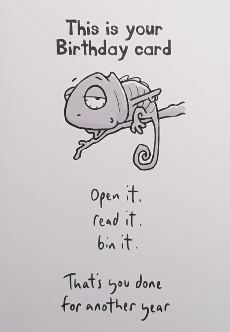 Humour Birthday Card