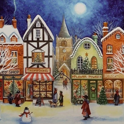 Charity Christmas Card (In Irish & English) - Cello Small / Children's Health Foundation & The Snowman In Town