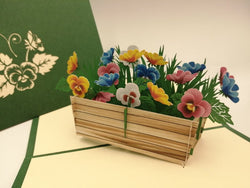 General Pop Up Card - Flower Crate