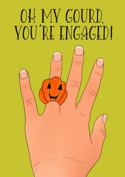 Funny Engagement Halloween Card Personalisation