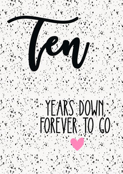 10th Anniversary Card Personalisation