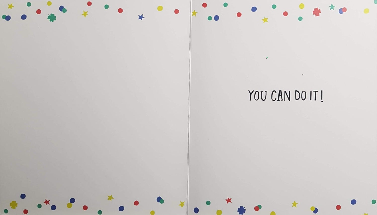 Good Luck Card - Exam / Colorful Stripes & Spots
