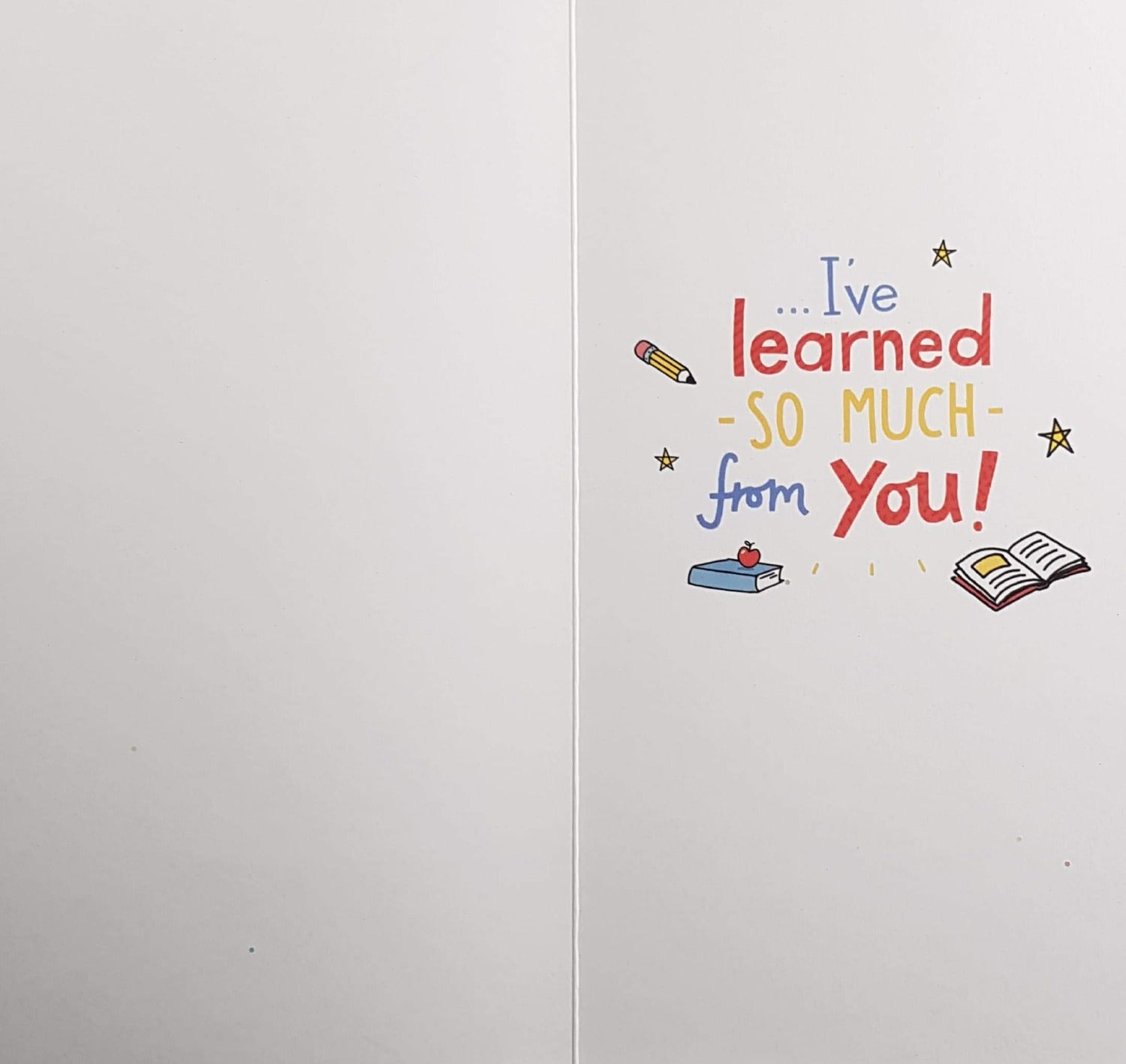 Thank You Card - Teacher / Happy Kids & Red Apples