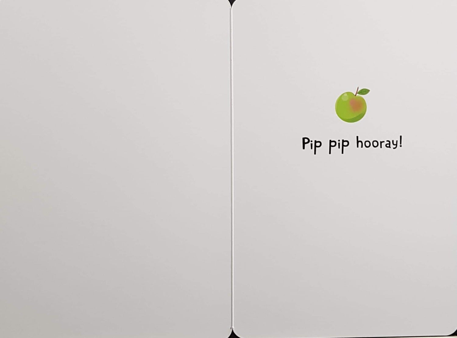 Thank You Card - Teacher / Happy Kid Holding Big Apple