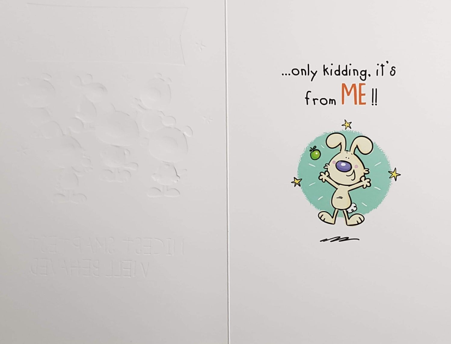 Thank You Card - Teacher / Happy Animals & Gold Stars