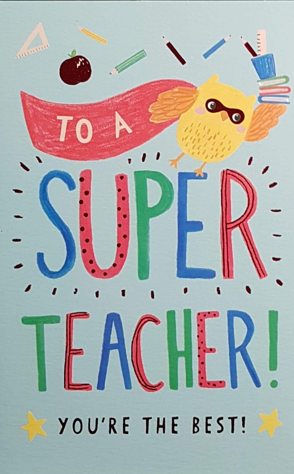 Thank You Card - Teacher / The Yellow Owl Loosing School Accessories