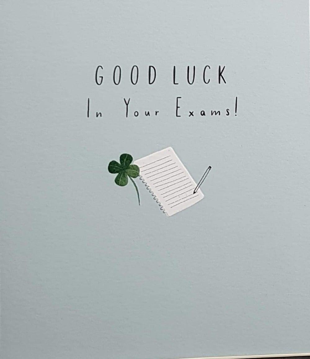 Good Luck Card - Exam / Clover & Exam Worksheet