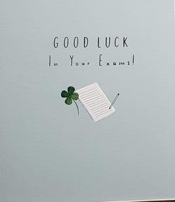 Good Luck Card - Exam / Clover & Exam Worksheet