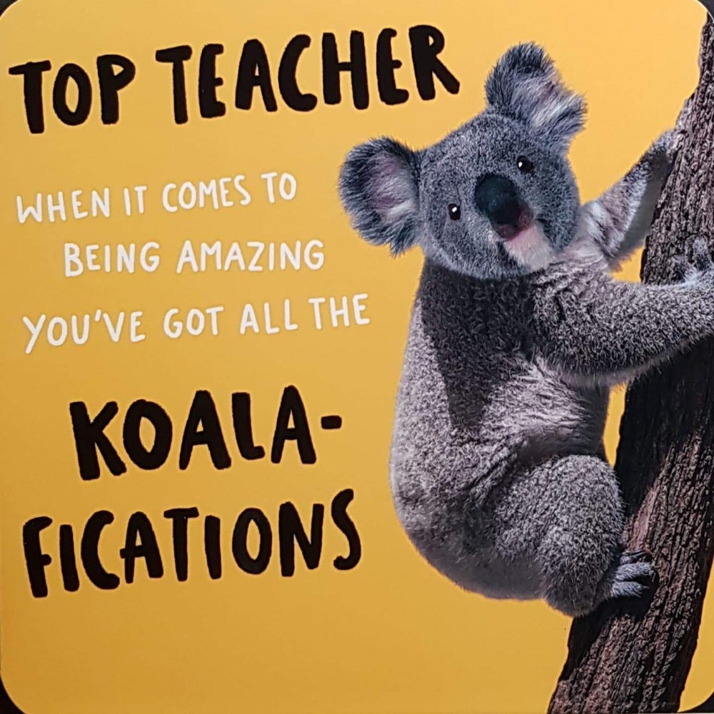 Thank You Card - Teacher / Climbing Koala