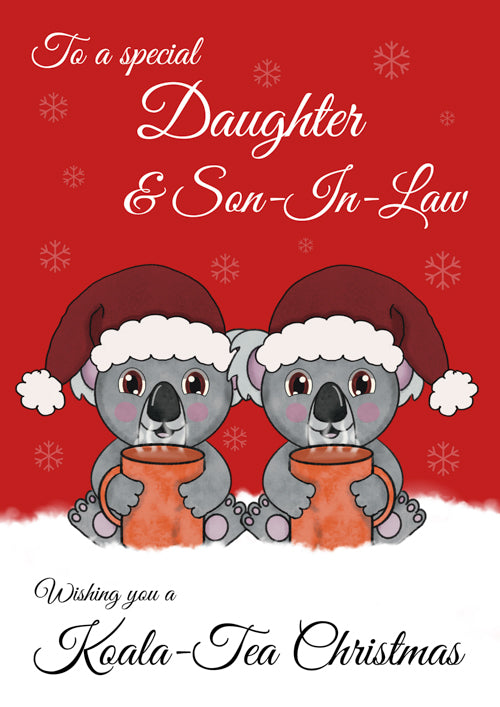 Special Daughter And Son In Law Christmas Card Personalisation