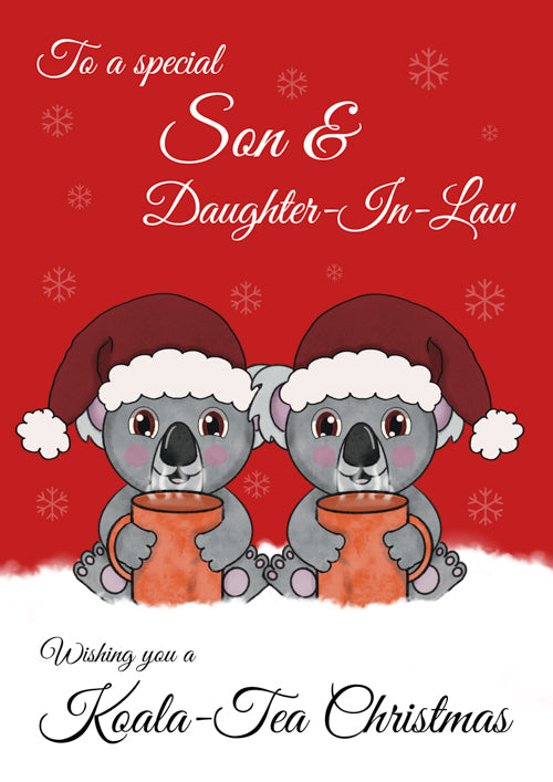Special Son And Daughter In Law Christmas Card Personalisation