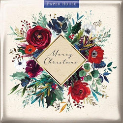 Pack of 12 Luxury Christmas Card - Foliage Wishes (With Box)