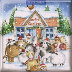 Pack of 12 Christmas Card - Farmyard Capers (With Box)