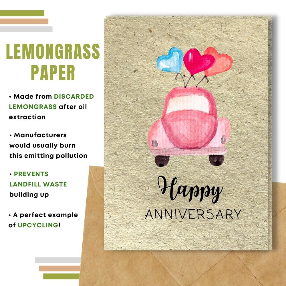 General Anniversary Card - Love Car