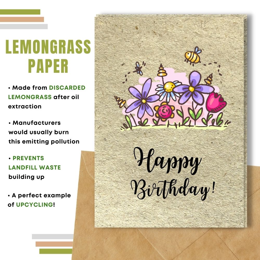 General Birthday Card - Flowery Birthday