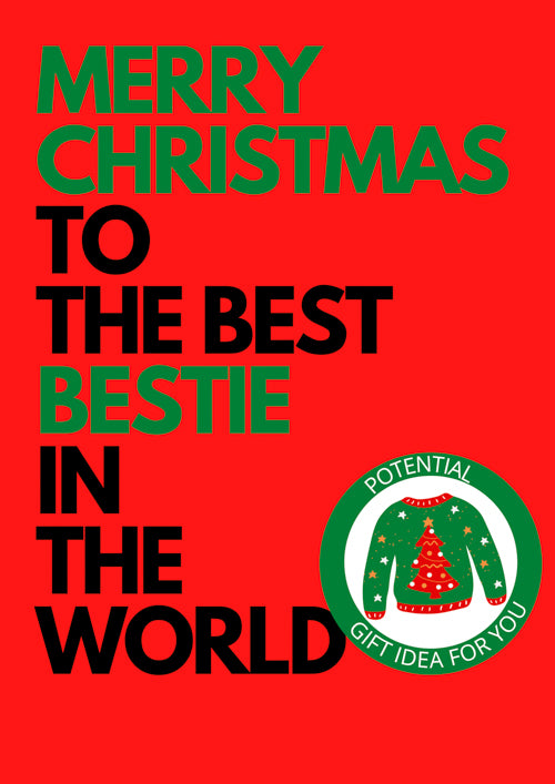 Bestie Christmas Card Personalisation
