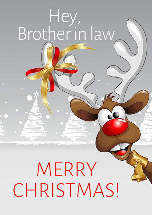 Funny Brother In Law Christmas Card Personalisation