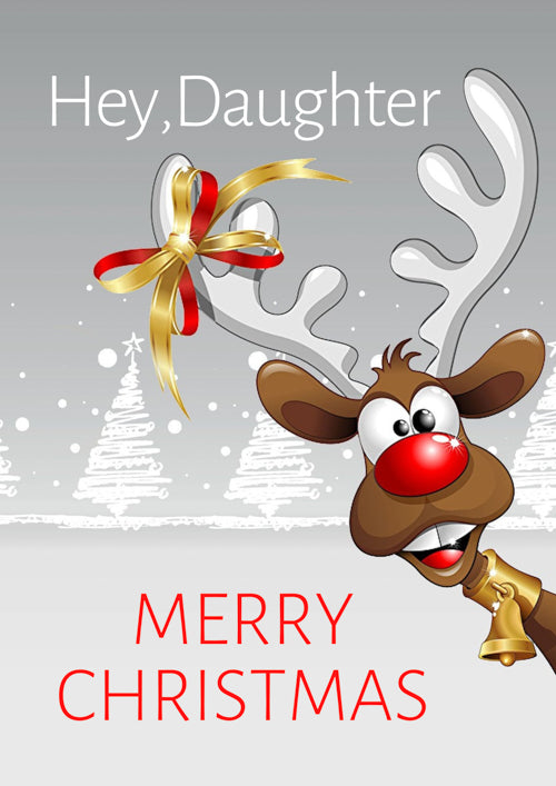 Funny Daughter Christmas Card Personalisation