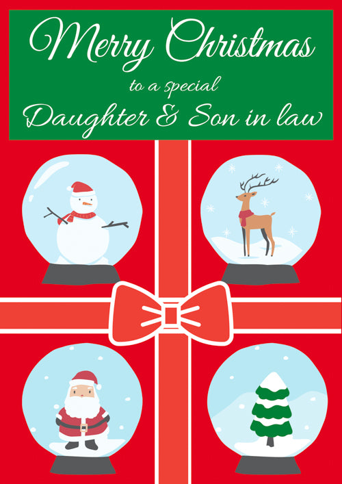 Special Daughter And Son In Law Christmas Card Personalisation