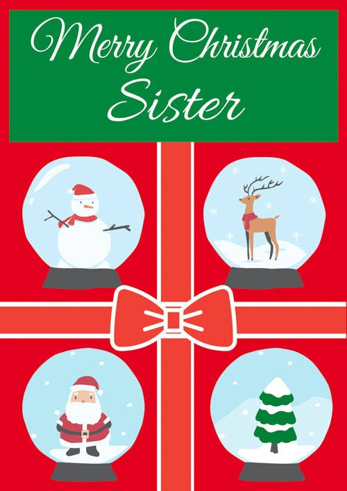 Sister Christmas Card Personalisation