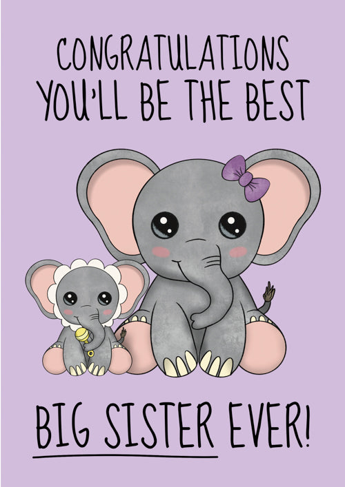 New Baby Sister Card Personalisation