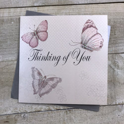 Thinking Of You Card - Three Butterflies