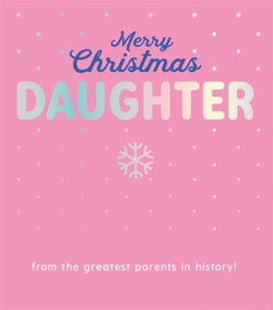 Daughter Christmas Card - The Greatest & Pink Note