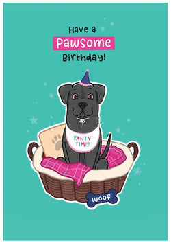 Pet Dog Birthday Card Personalisation