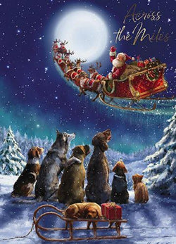 Across The Miles Christmas Card - XMAS Dogs