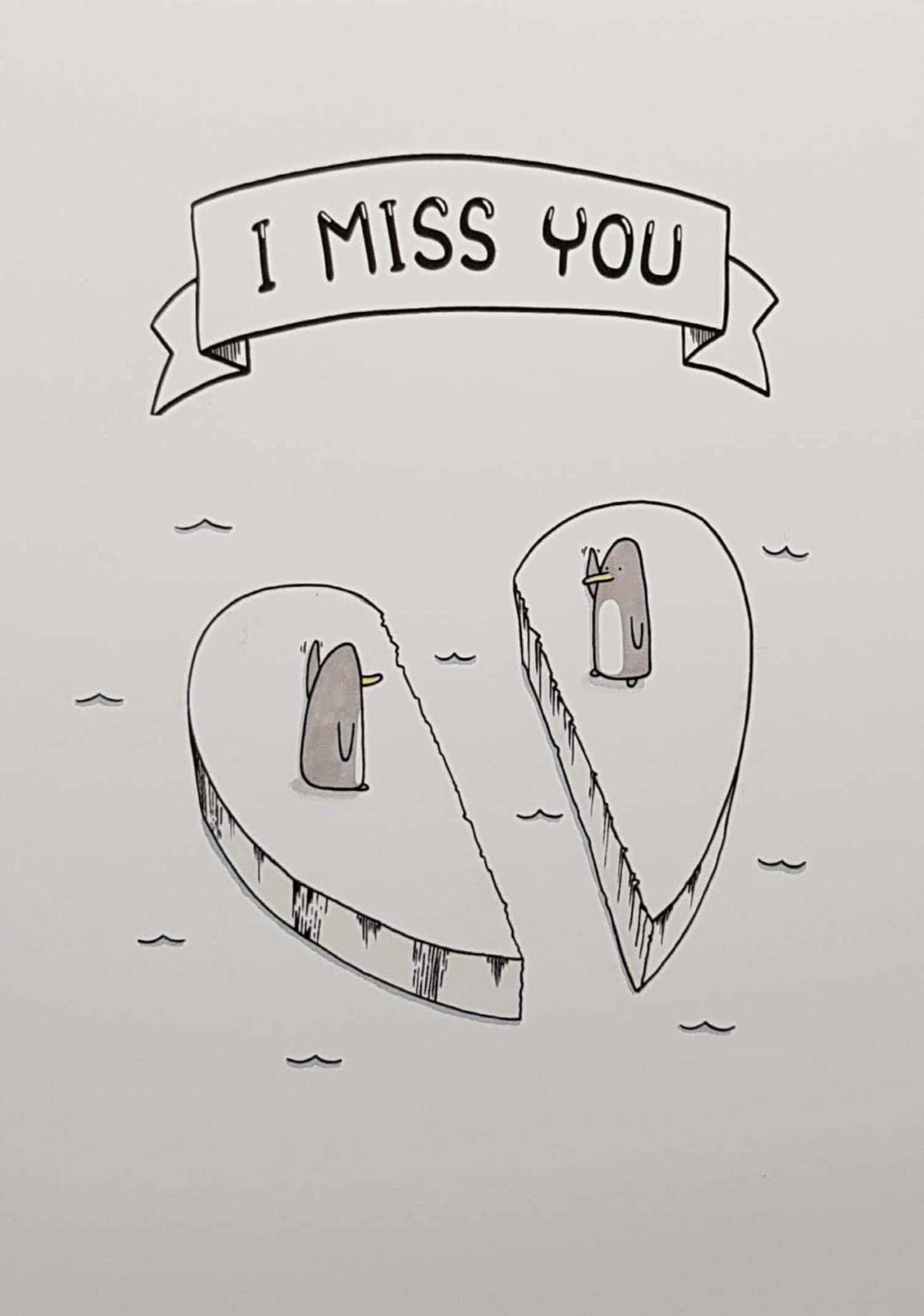 Leaving Card - 'I Miss You'