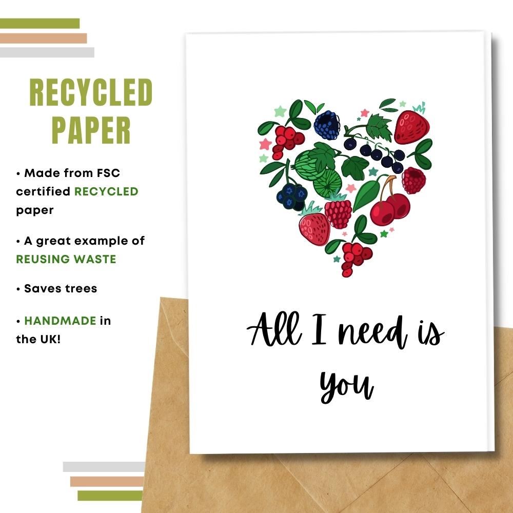 Cutie One I Love Card - All I Need Is You