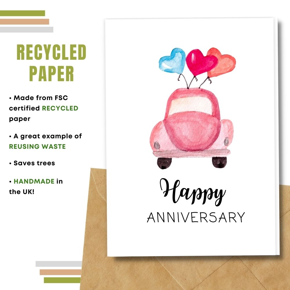 General Anniversary Card - Love Car