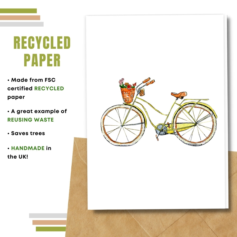 General Blank Card  - Yellow Bike