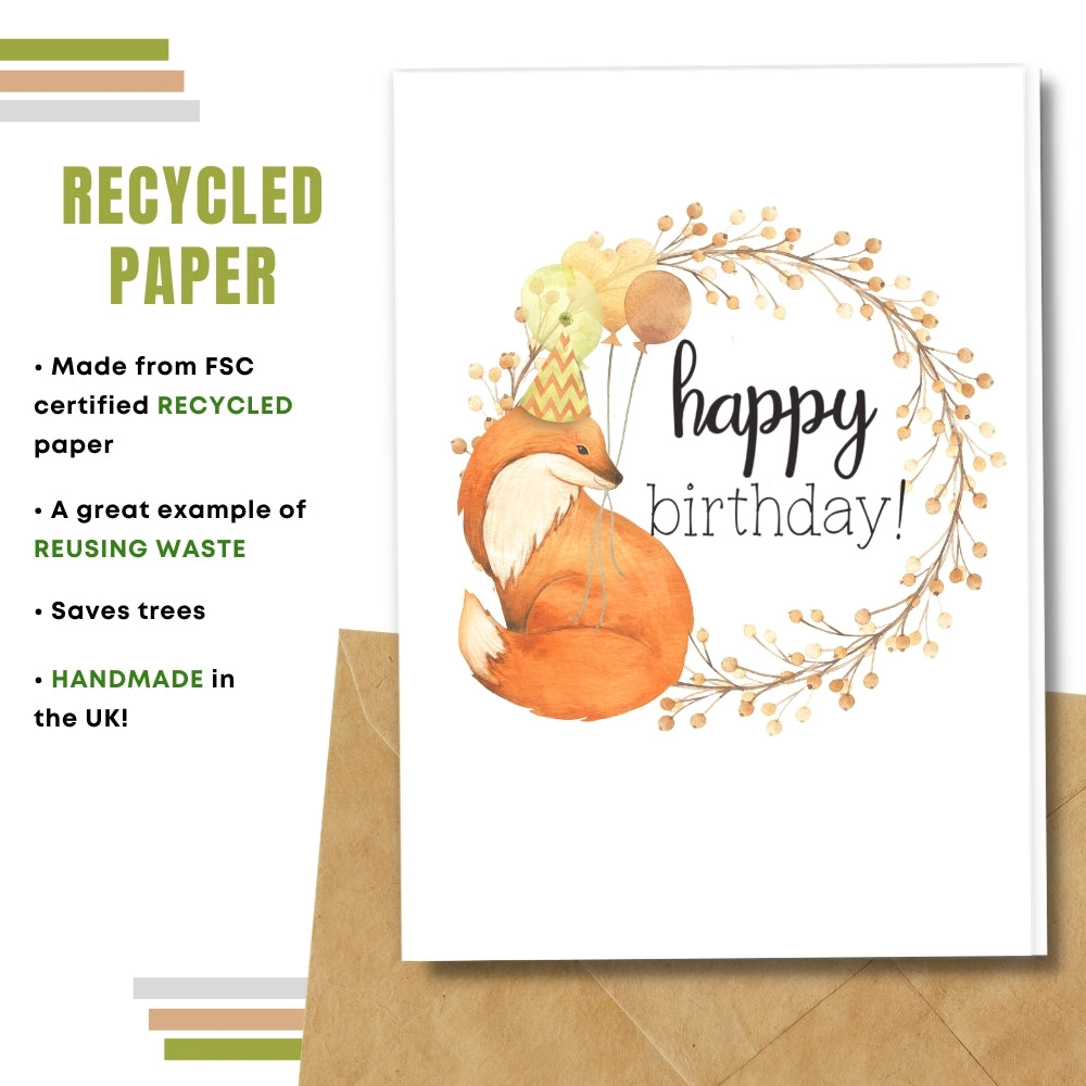 General Birthday Card - Happy Fox