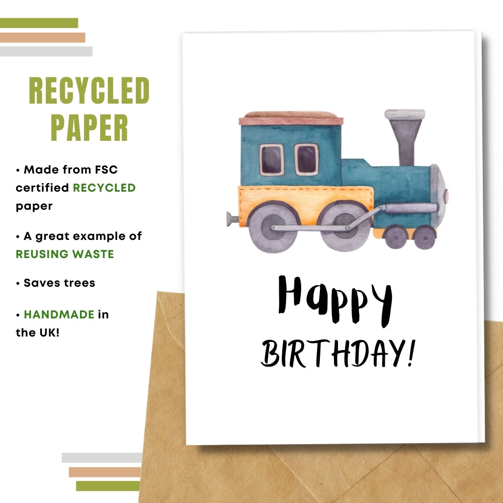 Children Birthday Card - Toy Train