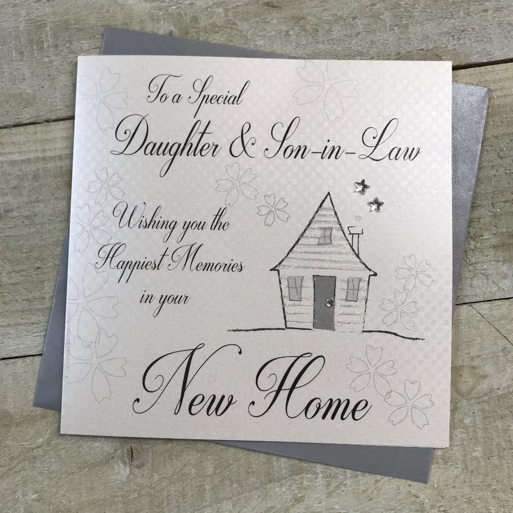 New Home Card - Son In Law / Front Of The House & Three Silver Stars