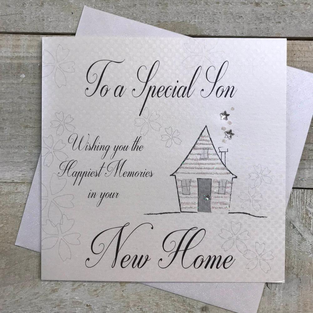 New Home Card - Son / Front Of The House & Three Silver Stars
